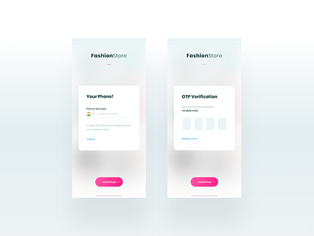 Phone Verification with OTP - FashionStore by JD on Dribbble