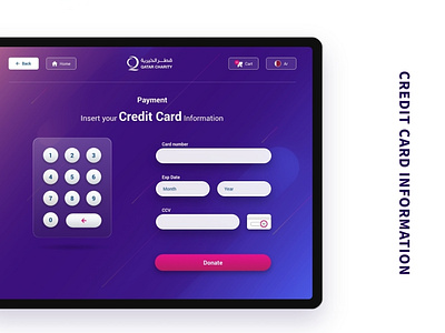 Donation Kiosk app adobe app cards creative design ui ux xd