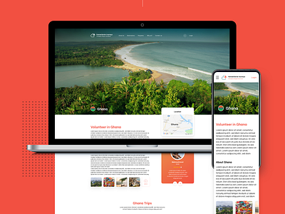 Humanitarian trips website - UI/UX design