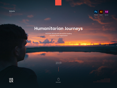 Humanitarian trips website - UI/UX design adobe app branding cards creative design design system illustration inspiration journey logo minimal travel typography ui ux web website xd