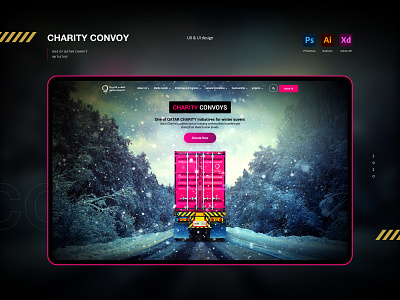 Charity Convoy website" UX & Ui " 2022 2023 adobe app banner charity color creative design help inspiration photo social trand ui ux web website winter xd