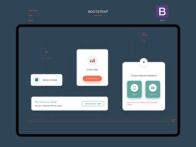 Zakaty Website - UI & UX adobe app bootstrap creative design grid mobile responsive system ui ux web website wireframe xd