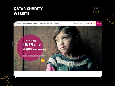 Qatar Charity Global - Website - UI / UX adobe app branding creative design illustration logo ui ux xd