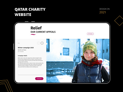 Qatar Charity Global - Website - UI / UX adobe app balck branding creative design illustration logo ui ux website xd