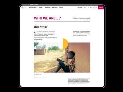 Qatar Charity Global - Website - UI / UX adobe app branding creative design illustration logo ui ux xd