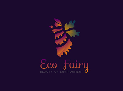 eco fairy logo beauty brandidentity clean colorful creative eco fairy geometric gradient graphic design illustration logo modern nature professional simple