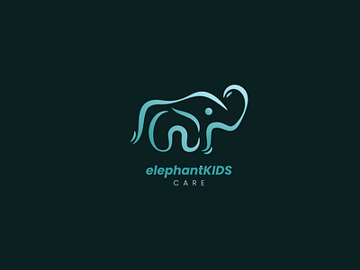 Elephantkids care logo animals art brandidentity care creative customlogo elephant geometric graphic design illustration kids line logo logoideas minimal naru natural nature simple sketch