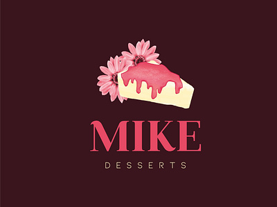 mike desserts brandidentity business cake creative customlogo design desserts flat graphic design illustration logo logofolio logoideas logomaker logotypes minimal shop simple watercolor