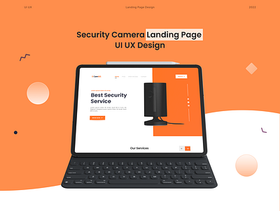 Security Camera Landing Page UI UX Design design landing page ui ui ux research uiux ux web