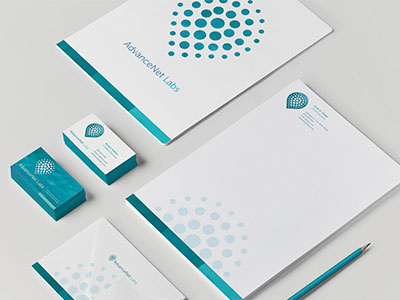 AdvanceNet Labs Stationery identity bestvisualidentity logo