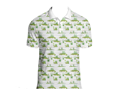 Aligator pattern polo allover print polo shirt design branding design vector