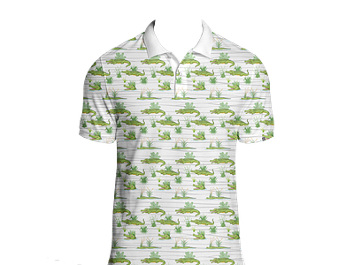 Aligator pattern polo