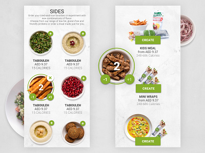 SUMAQ meal creating system mobile design typography ui ux