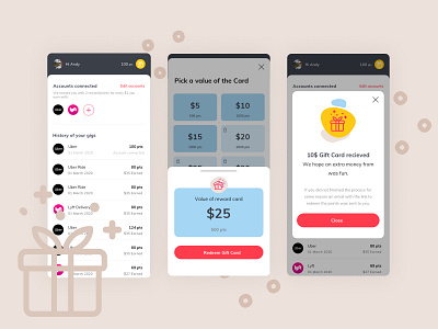 Appjobs gift app app design ui ux