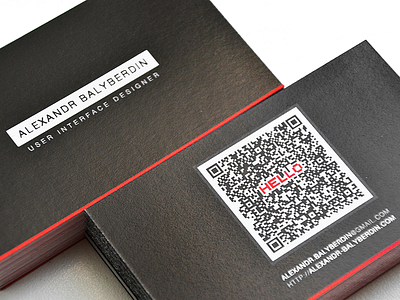 Business Card business card hello personal print qr