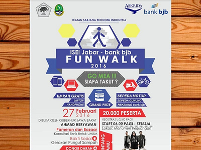 Fun Walk ISEI Jabar - Bank BjbFebruary 2016 Design branding design illustration ui ux