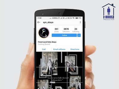 Instagram Feed Design for Ayn_abaya branding design illustration ui ux
