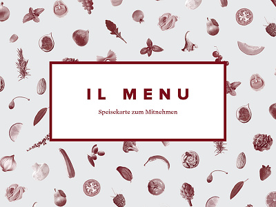 Restaurant Menu Card To-Go flyer fruits italian layout menu menu card red restaurant simple to go vegetables