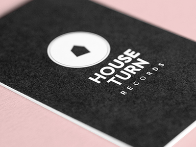 Logo | House Turn Records black and white business card house logo logo design modern white type
