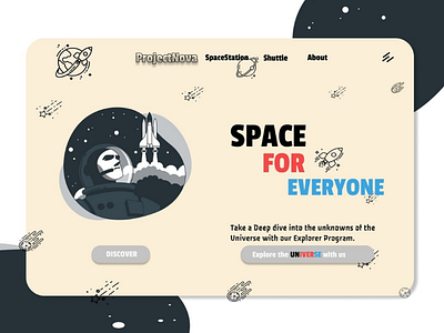 Space web ui design space theme design web ui