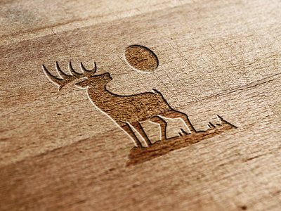 resurgent stag art brand branding design detailed digital flat illustration logo media modern stag vector wood work