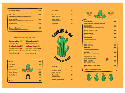 Cactus&Co menu