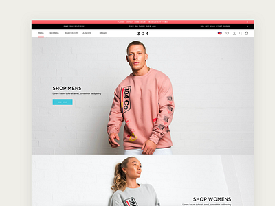 304 Clothing Web Design