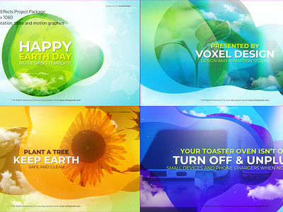 Happy Earth Day Title - 100% After Effects Template