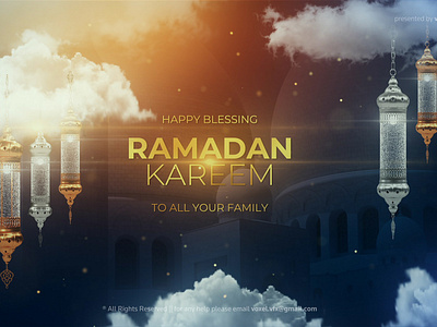 Ramadan Kareem Title 3d after effects art direction blessing eid golden holy islam light moon mosque motion graphics muslim ramadan trapcode
