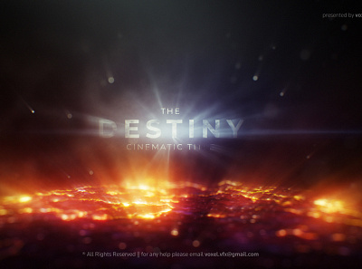 The Destiny Cinematic Title after effects animation art direction cinematic dynamic glow grunge heat hot lava melting motion graphics text trapcode volcano