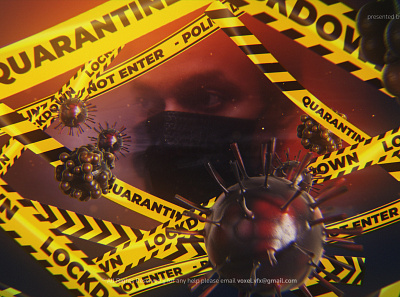 Lockdown Quarantine Cinematic Title 3d after effects animation art direction corona cough covid doctor flu handwash health infection lockdown motion graphics quarantine ​​