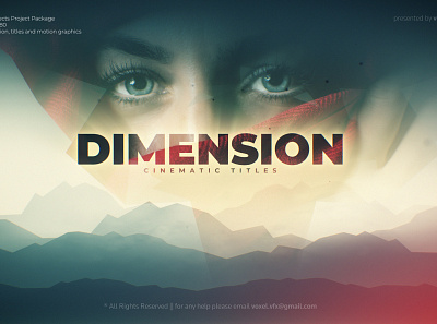 Dimension Cinematic Title 3d after effects animation art direction cinema cinematic documentary dramatic film fog motion graphics mountain slideshow trailer volume lights