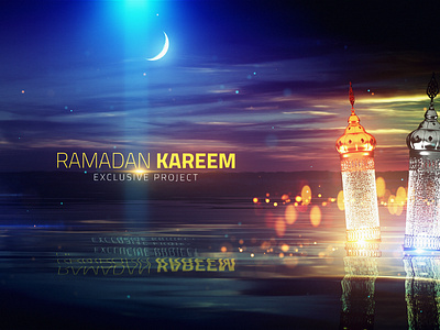 Ramadan Title 00240 3d after effects animation art direction branding corporate package design lake moon motion graphics particles ramadan ramadan kareem trapcode