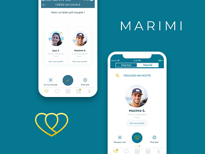 Marimi App app app design couple friends love meet ui ux