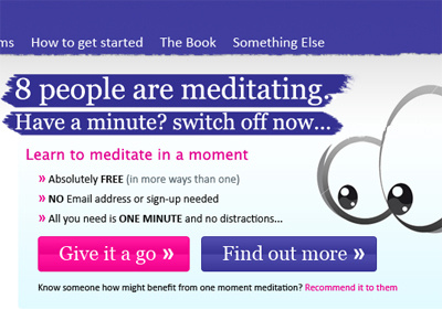 One Moment Meditation [f] book cta meditiation trial