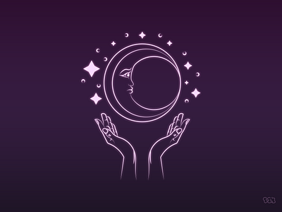 Moon Concept artwork concept design illustration illustrator logo million moons moon moonlight stars