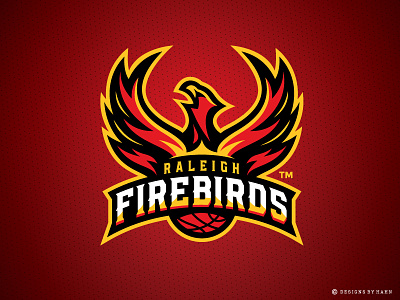 Raleigh Firebirds Basketball Logo basketball logo firebirds phoenix raleigh sports branding sports logo the basketball league