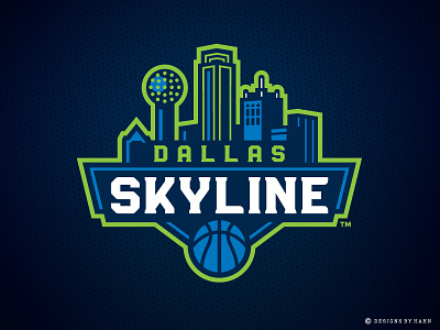 Dallas Skyline Logo basketball logo dallas dallas skyline skyline logo sports branding sports logo the basketball league