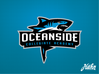 Oceanside Landsharks Logo collegiate academy landsharks logo mascot oceanside sharks sports