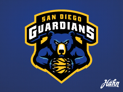 San Diego Guardians Logo aba basketball bears guardians logo san diego sports