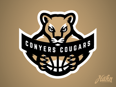 Conyers Cougars Logo atlanta basketball conyers cougars logo rcnba sports