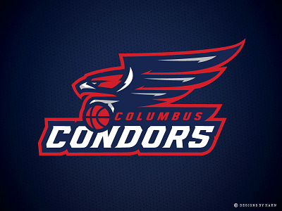 Columbus Condors Basketball Primary Logo basketball logo branding columbus condors condors logo sports tbl the basketball league