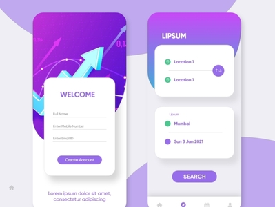 Mobile App Design by Kaushal Chauhan on Dribbble
