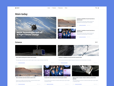 Web design "News Blog" (white version)