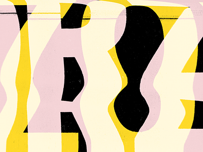 Distortion explorarion pt. 3 brutalism distorted distortion graphic design millennial pink pink scan type typogaphy typography yellow
