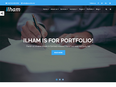 ILHAM - Multi-purpose HTML Template agency blog business cleanhtml corporate creative css html materialdesign modern multipurpose portfolio