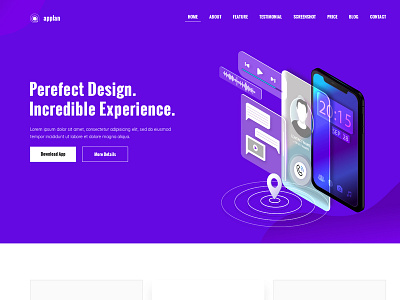 Appiya – PSD landing page template apps apps design blog bootstrap clean creative design free freebie ladningpage minimal