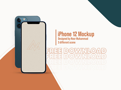 Download Free Iphone 12 Mockup Free App Presentation Mockup By Noor Muhammad On Dribbble