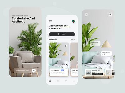 Furniture Apps Concept clean cleandesign design interface ui uidesign userinterface