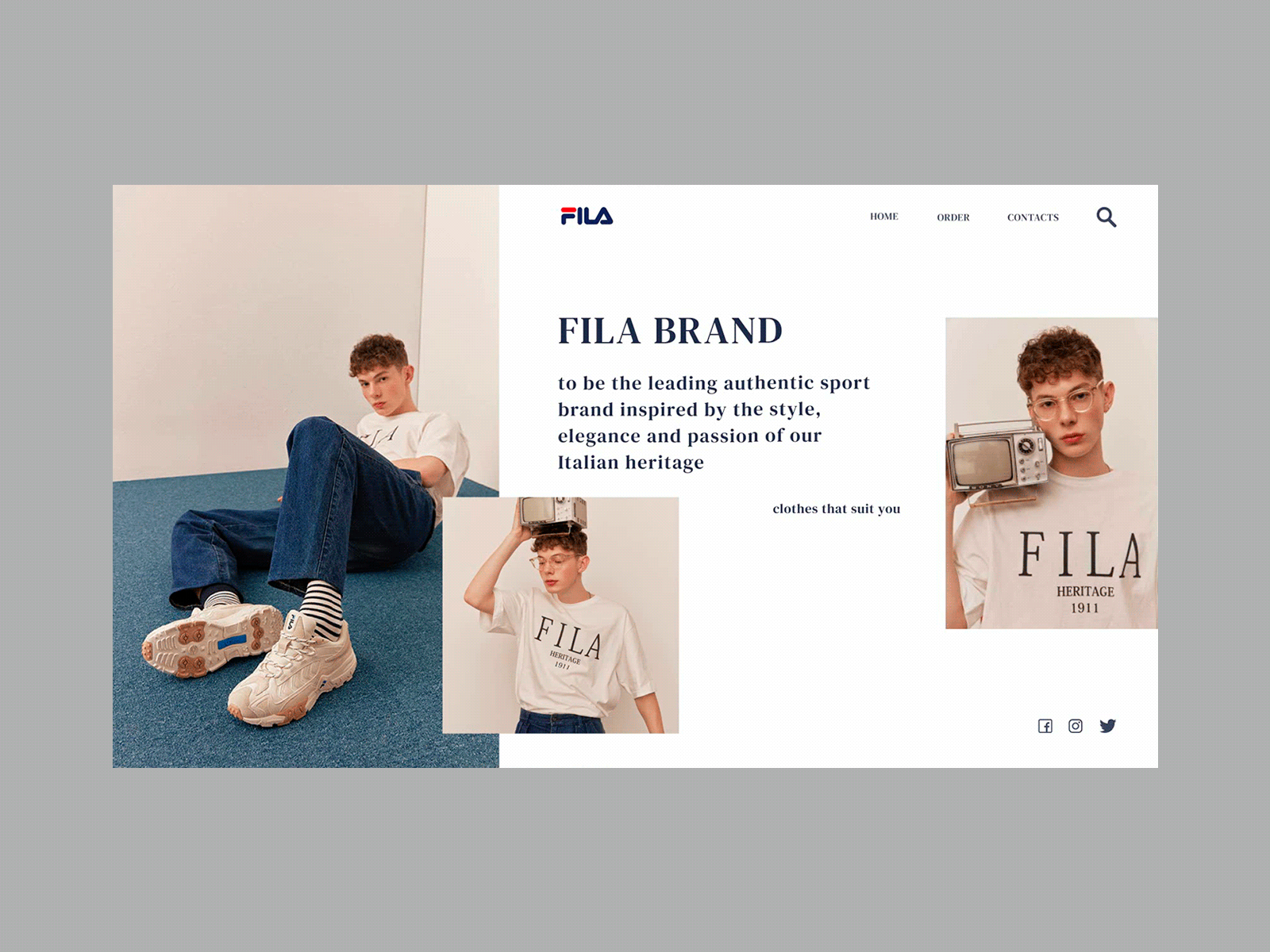 fila shot#5 animation design ui ux web web design website